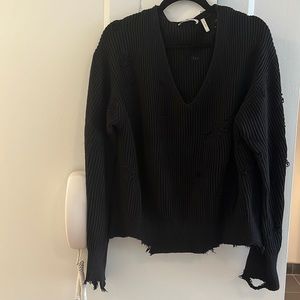 Helmut Lang Distressed Sweater